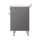 ILVE UNI366QNMPMGP Nostalgie II Noblesse 36 inch Induction Range (Solid Door, Graphite Matte, Copper)
