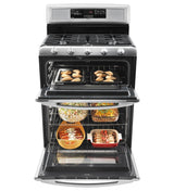 6.0 cu. ft. Capacity Double Oven Gas Range with Speed Heat Burner