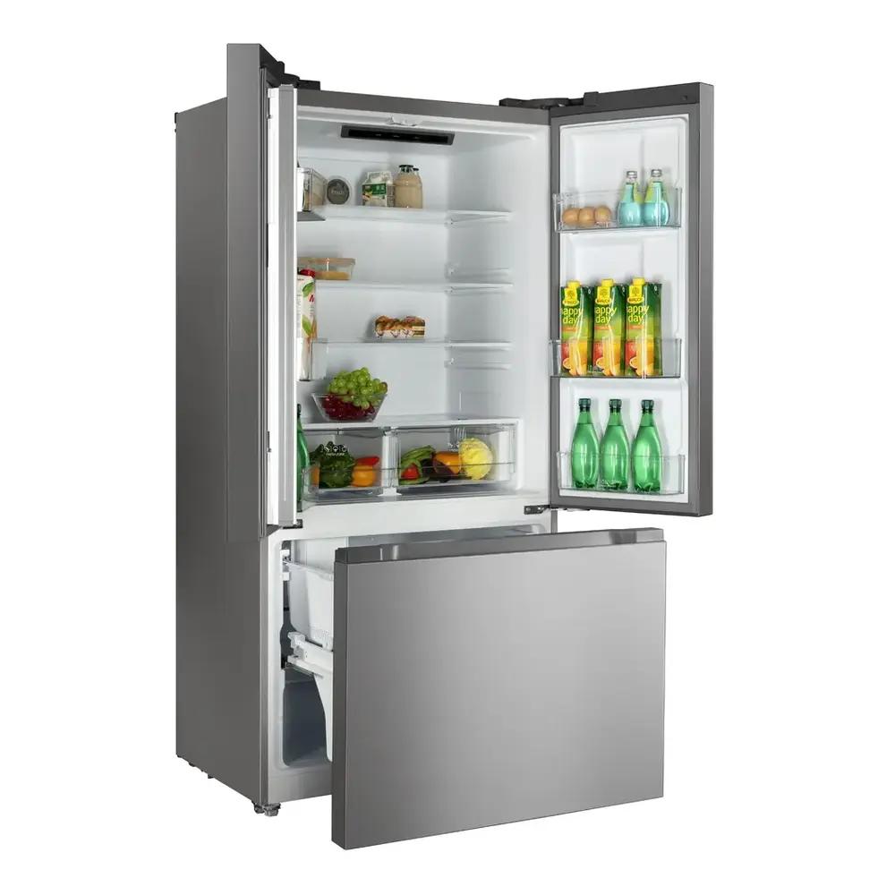 Verona VEFFD3316RISL 33 inch Freestanding French Door Refrigerator with 16.5 cu. ft. Capacity, Automatic Ice Maker, Recessed Handle