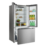 Verona VEFFD3316RISL 33 inch Freestanding French Door Refrigerator with 16.5 cu. ft. Capacity, Automatic Ice Maker, Recessed Handle