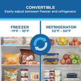 Avanti MaxxSpace Insulation™ Technology Garage-Ready Frost-Free Convertible Upright Freezer, 17 cu. ft., ENERGY STAR, Stainless Steel Look (AV170VFLJM0SS)