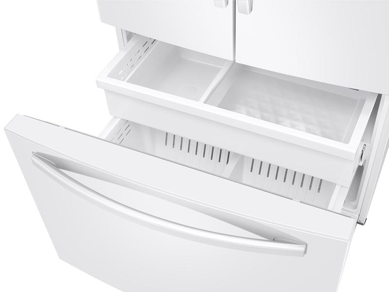 28 cu. ft. Large Capacity 3-Door French Door Refrigerator in White
