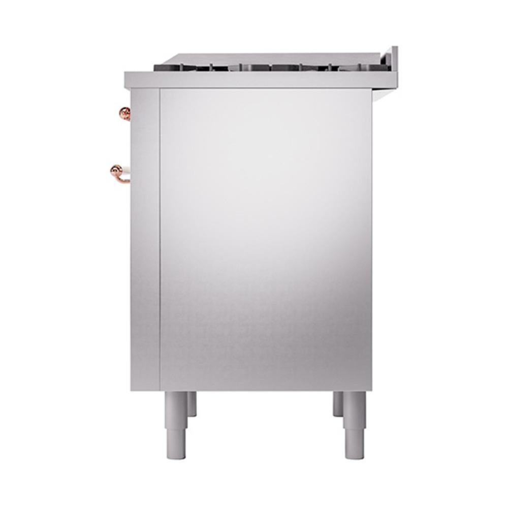 ILVE UN36FQNMPSSPLP Nostalgie II Noblesse 36 inch Dual Fuel Range (Liquid Propane, Solid Door, Stainless Steel, Copper)