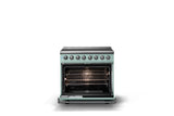 36"W. Induction Range (Finish: Splash, Trim: Polished Chrome)