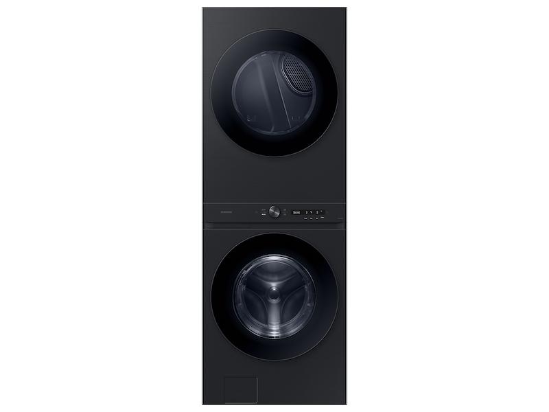 Bespoke AI Laundry Hub™ 4.6 cu. ft. Large Capacity Single Unit Washer with Flex Auto Dispense System and 7.6 cu. ft. Gas Dryer in Brushed Black