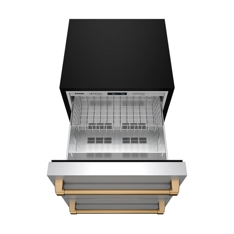 24 Inch Undercounter Built-in / Freestanding Drawer Freezer - Stainless Steel/bronze  Gordon Ramsay Series