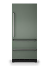 36"W. Integrated Bottom Freezer Door Panel Right Hinge - Eucalyptus