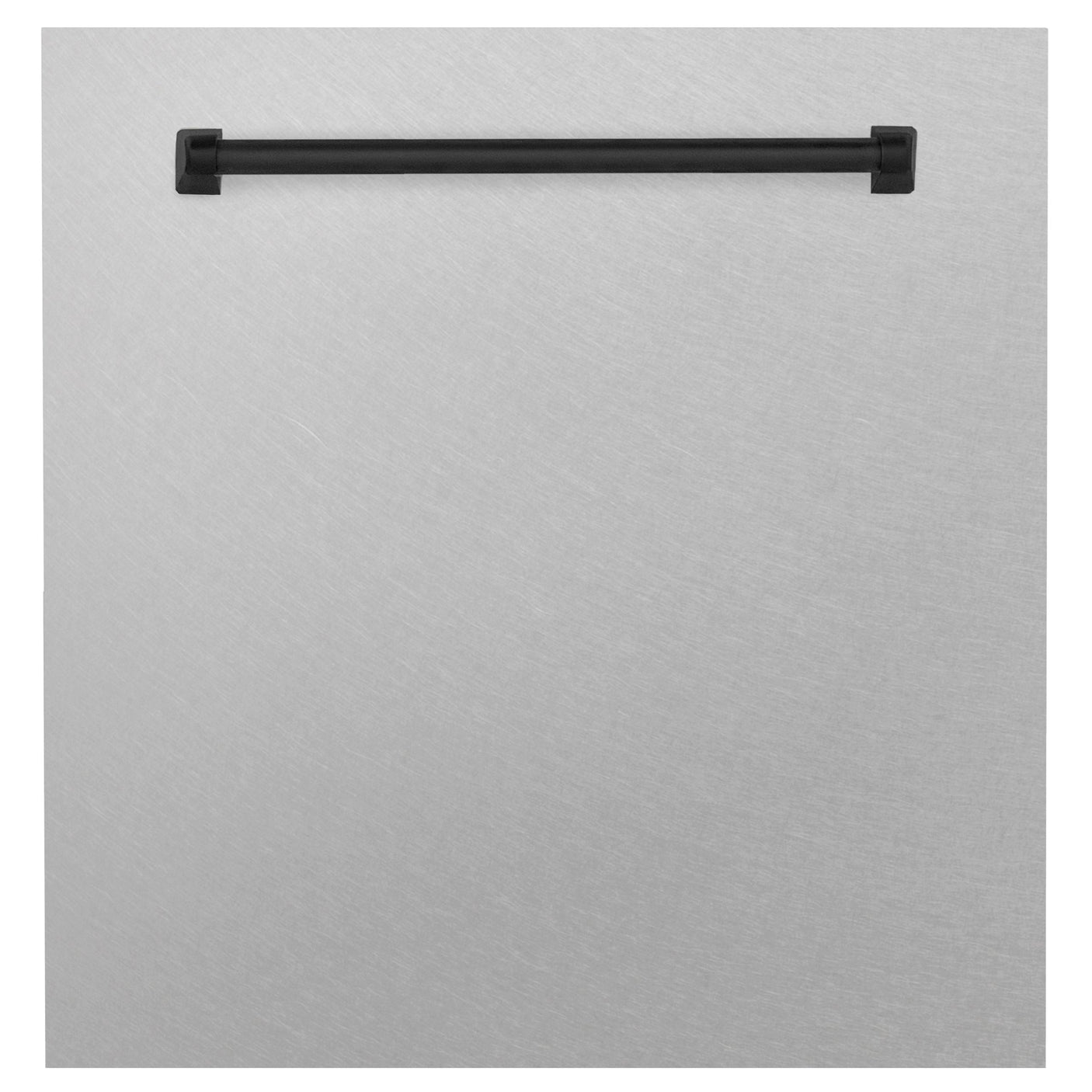 ZLINE 24" Autograph Edition Monument Dishwasher Panel in DuraSnow Stainless Steel (DPMTZ-SN-24) [Color: Matte Black]