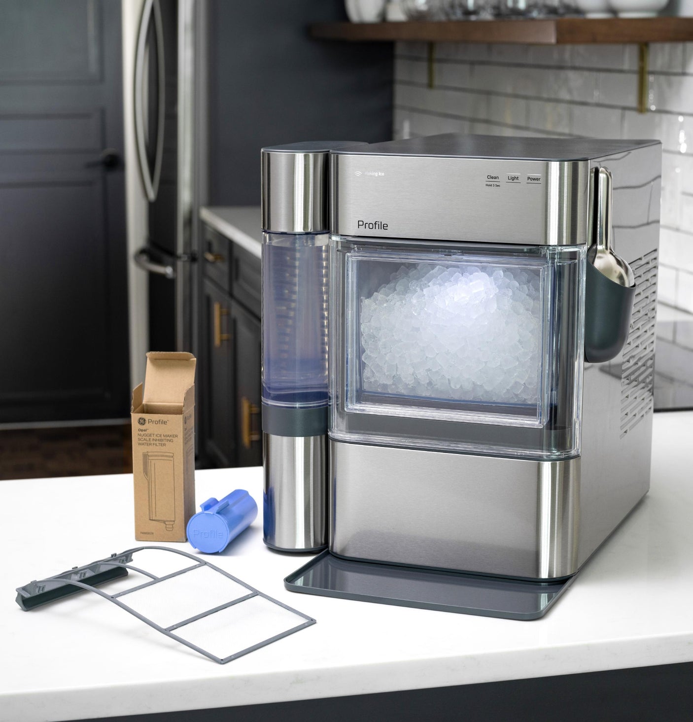 GE Profile™ Opal™ 2.0 Ultra Nugget Ice Maker with Side Tank and Scale Inhibiting Filter