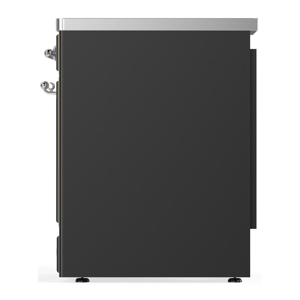 ILVE UMIB30QNR3MGC Majestic III 30 inch Induction Range with 4 Elements, 4 cu. ft. Oven Capacity (Solid Door, Graphite Matte, Chrome)