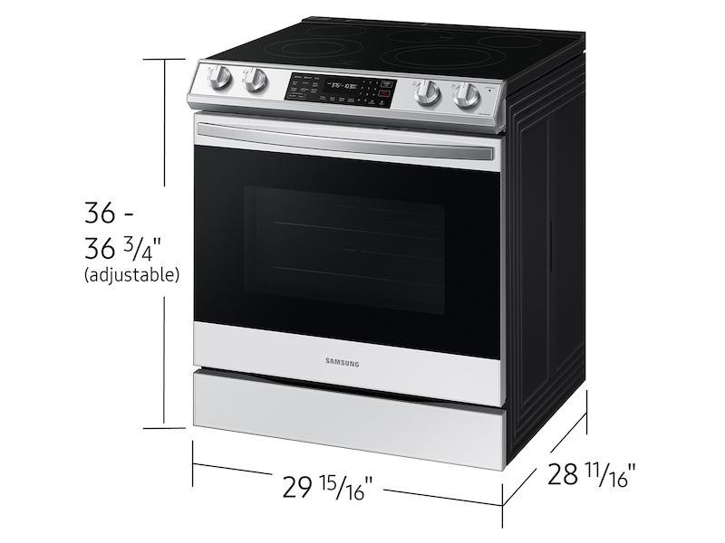 Bespoke 6.3 cu. ft. Smart Slide-in Electric Range with Air Fry & Convection in White Glass