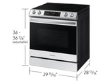 Bespoke 6.3 cu. ft. Smart Slide-in Electric Range with Air Fry & Convection in White Glass
