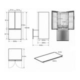Verona VEFFD3018RISL 30 inch Freestanding French Door Refrigerator with 18.2 cu. ft. Capacity, Automatic Ice Maker, Recessed Handle