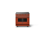 36"W. Induction Range (Finish: Spiced Cider, Trim: Polished Chrome)