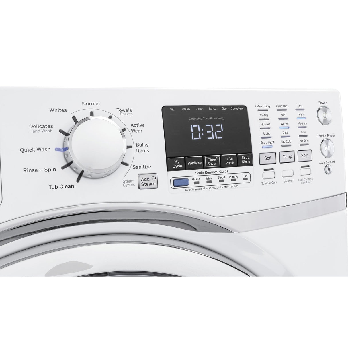 GE® ENERGY STAR® 4.5 cu. ft. Capacity Front Load Washer with Steam
