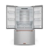 36 Inch 20.3 Cu Ft French Door Counter Depth Refrigerator With Ice Maker In Stainless Steel/rose Gold  Gordon Ramsay Series