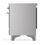 ILVE UMDIB40NR3SSC Majestic III 40 inch Induction Range with 6 Elements, 3.82 cu. ft. Total Oven Capacity (Triple Glass Door, Stainless Steel, Chrome)