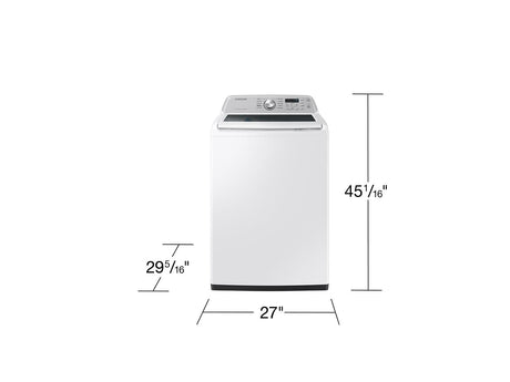 4.7 cu. ft. Large Capacity Smart Top Load Washer with Active WaterJet in White
