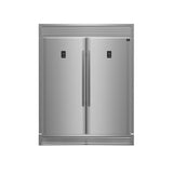 Forno Rizzuto 56-Inch Convertible Refrigerator/Freezer Set, 27.6 cu.ft Total Capacity, Decorative Grill, ENERGY STAR Certified