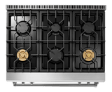 Thor Kitchen 36-inch Tilt Panel Professional Liquid Propane Range - Trg3601lp