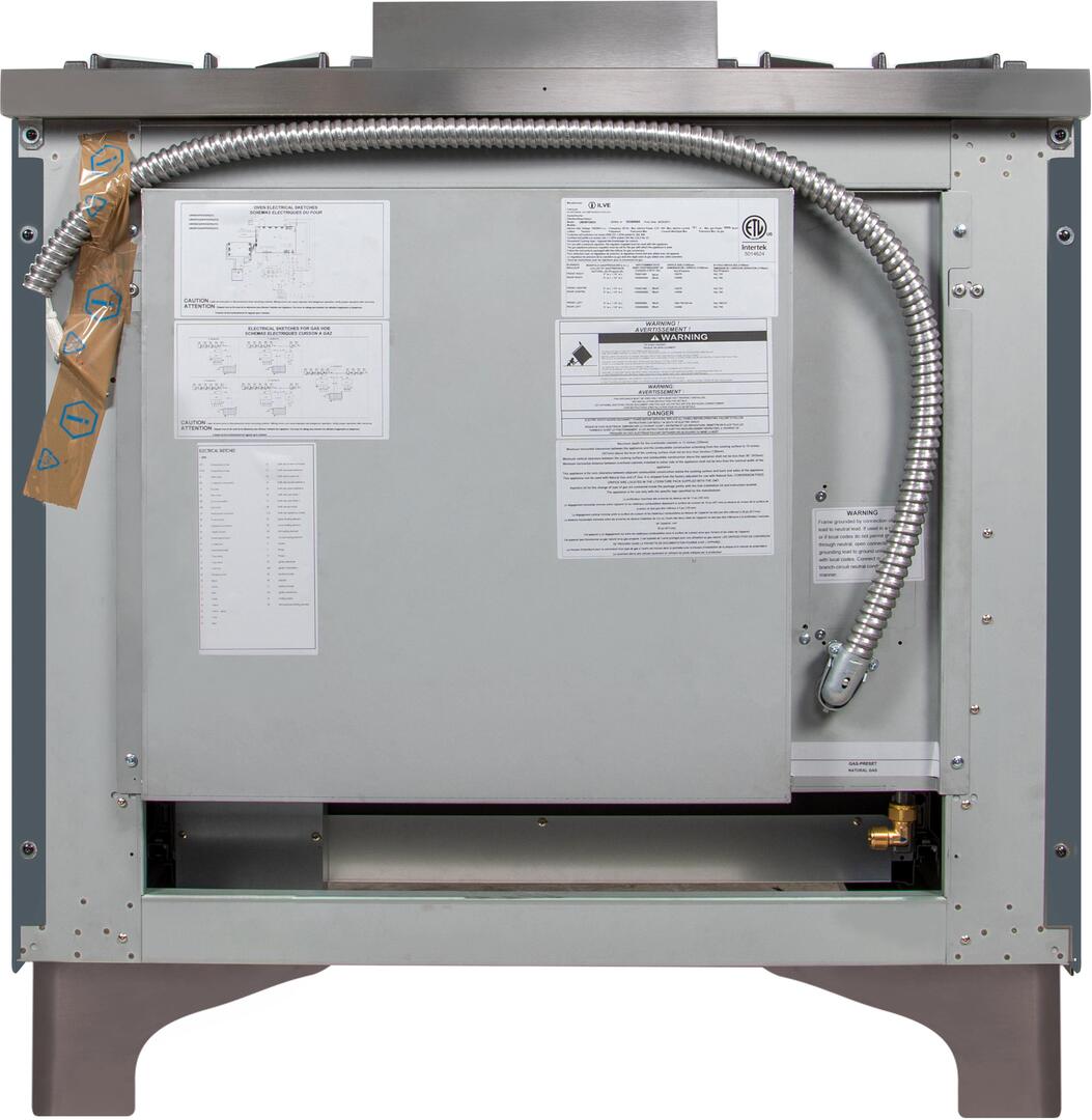 Majestic II 36 Inch Dual Fuel Liquid Propane Freestanding Range in Blue Grey with Copper Trim
