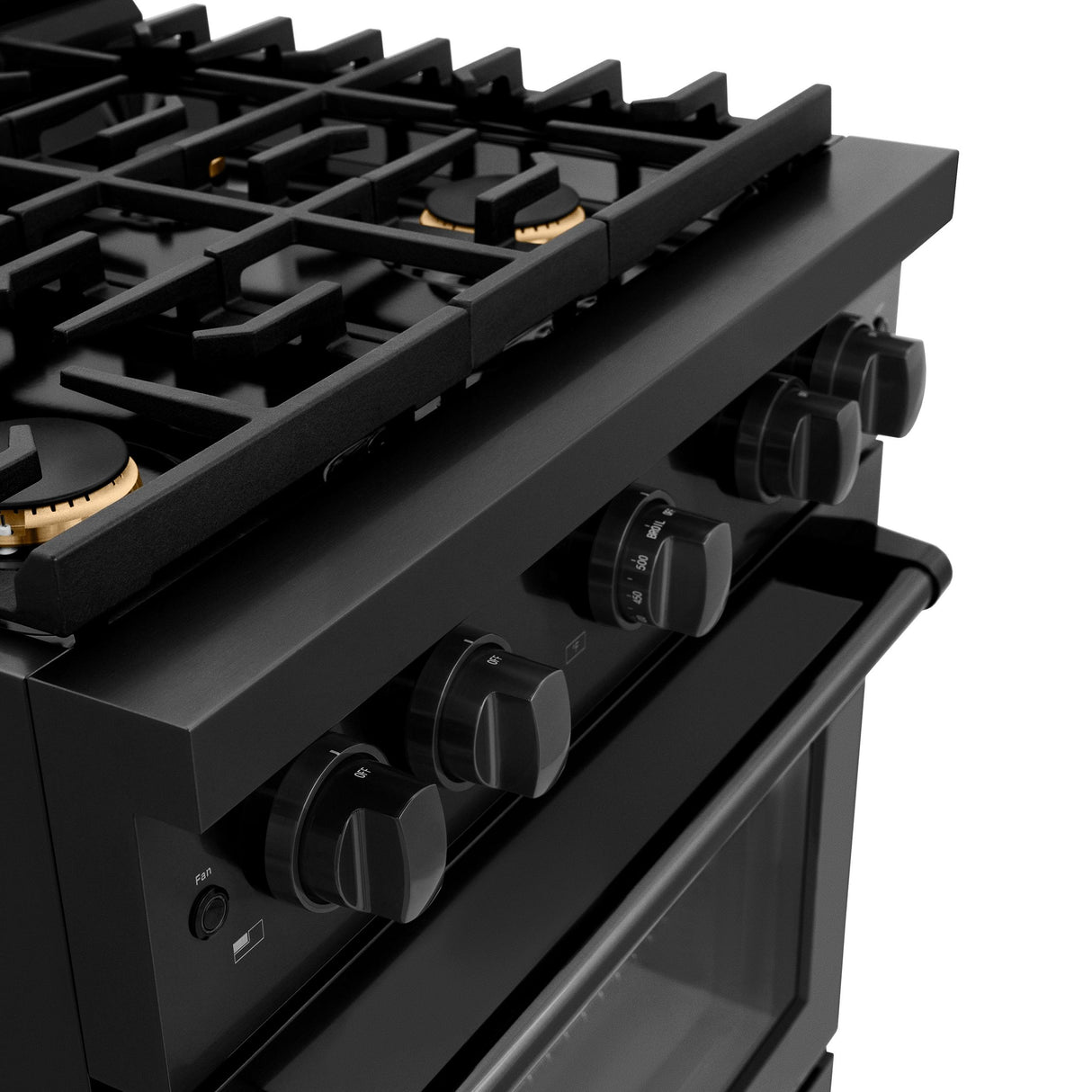 ZLINE 36 in. 5.2 cu. ft. Gas Range with Convection Gas Oven in Black Stainless Steel with 6 Brass Burners (SGRB-BR-36)
