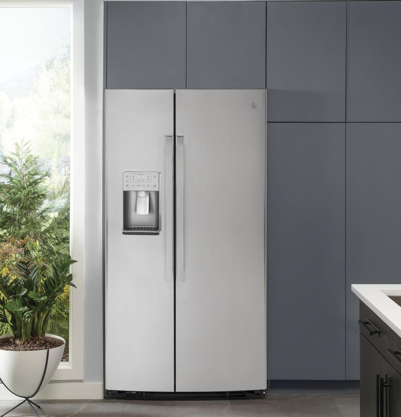 GE Profile™ 21.9 Cu. Ft. Counter-Depth Side-By-Side Refrigerator