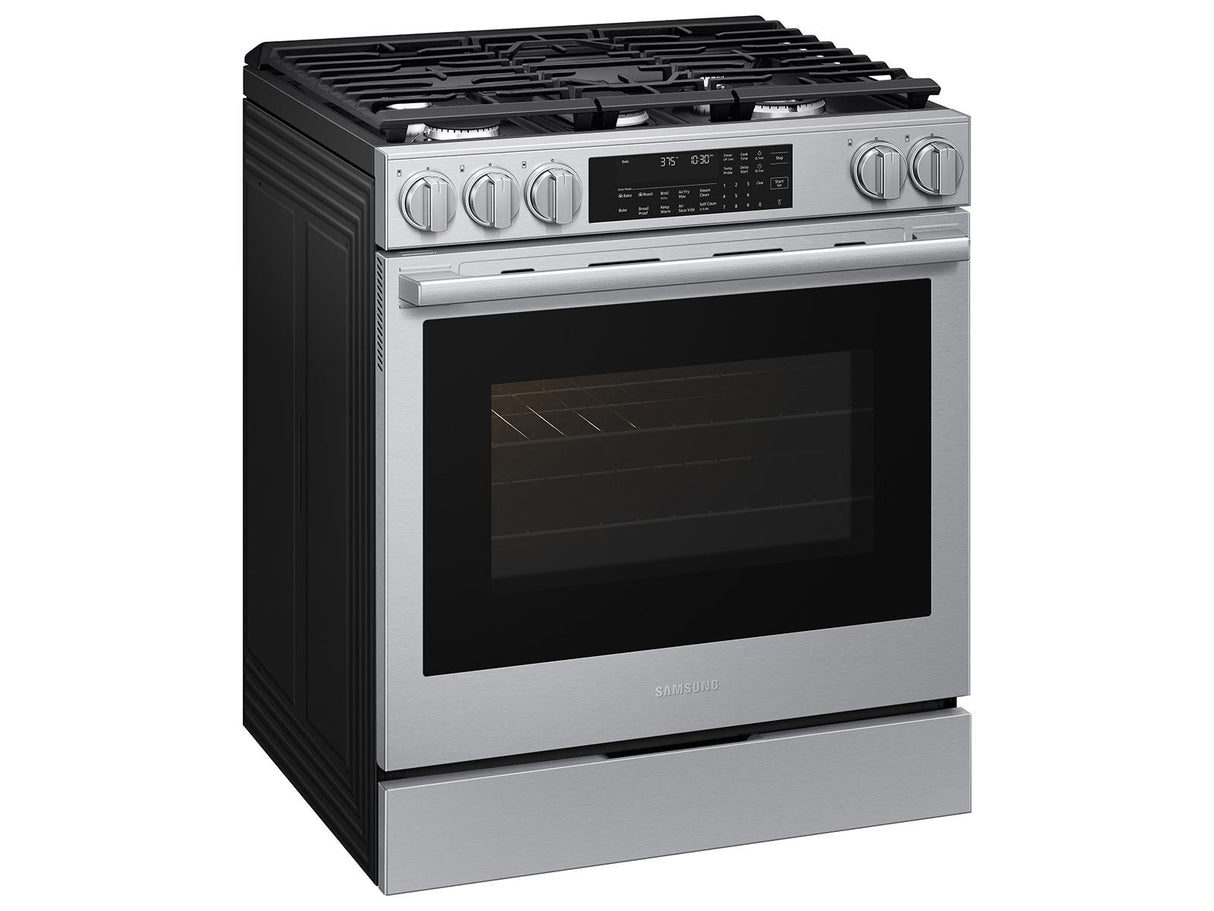 Bespoke Smart Slide-in Dual Fuel Range Pro Style Elite Design  Illuminated Knobs  Air Fry Max