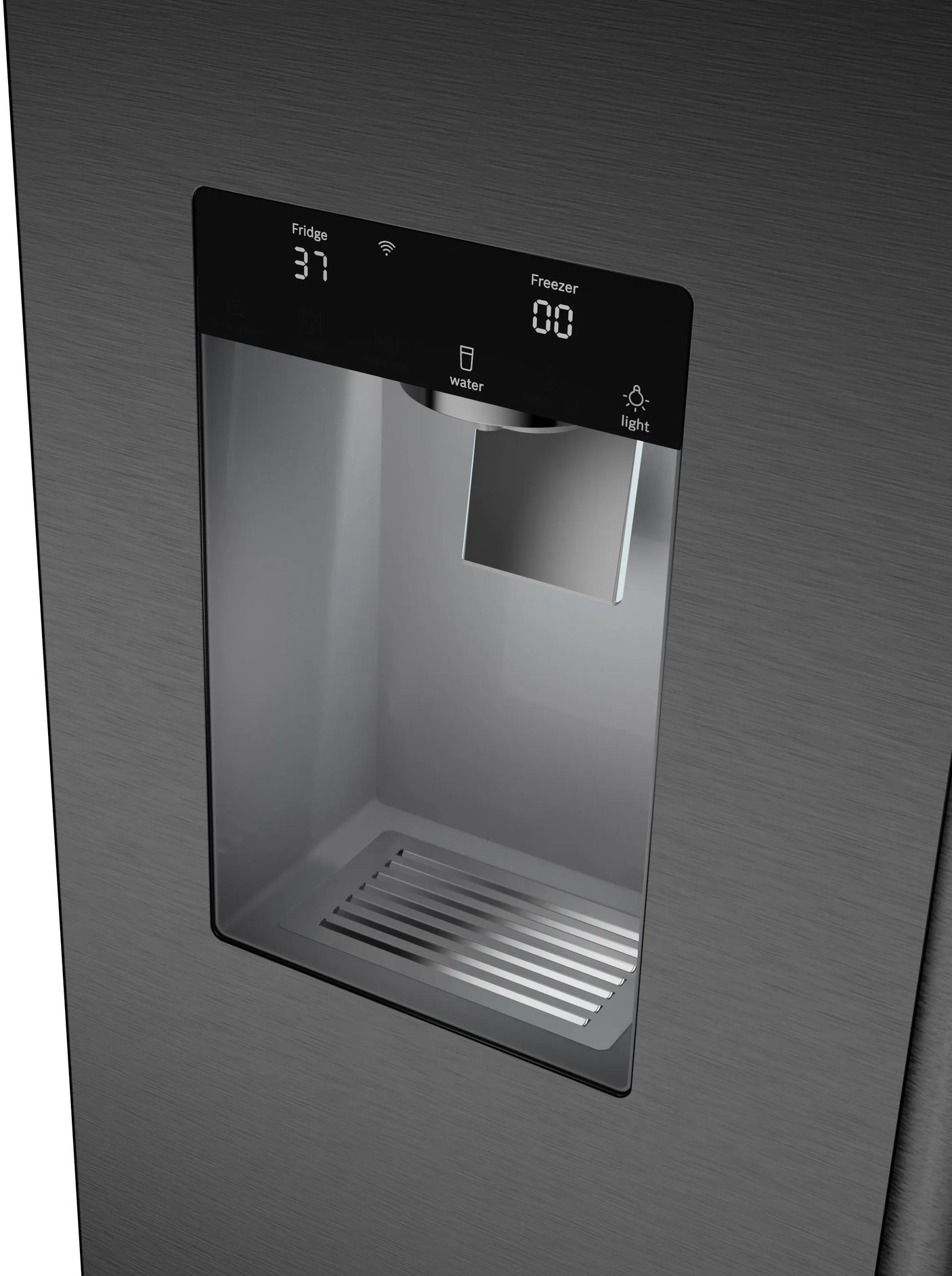 500 Series French Door Bottom Mount Refrigerator 36" Black Stainless Steel, Total No Frost