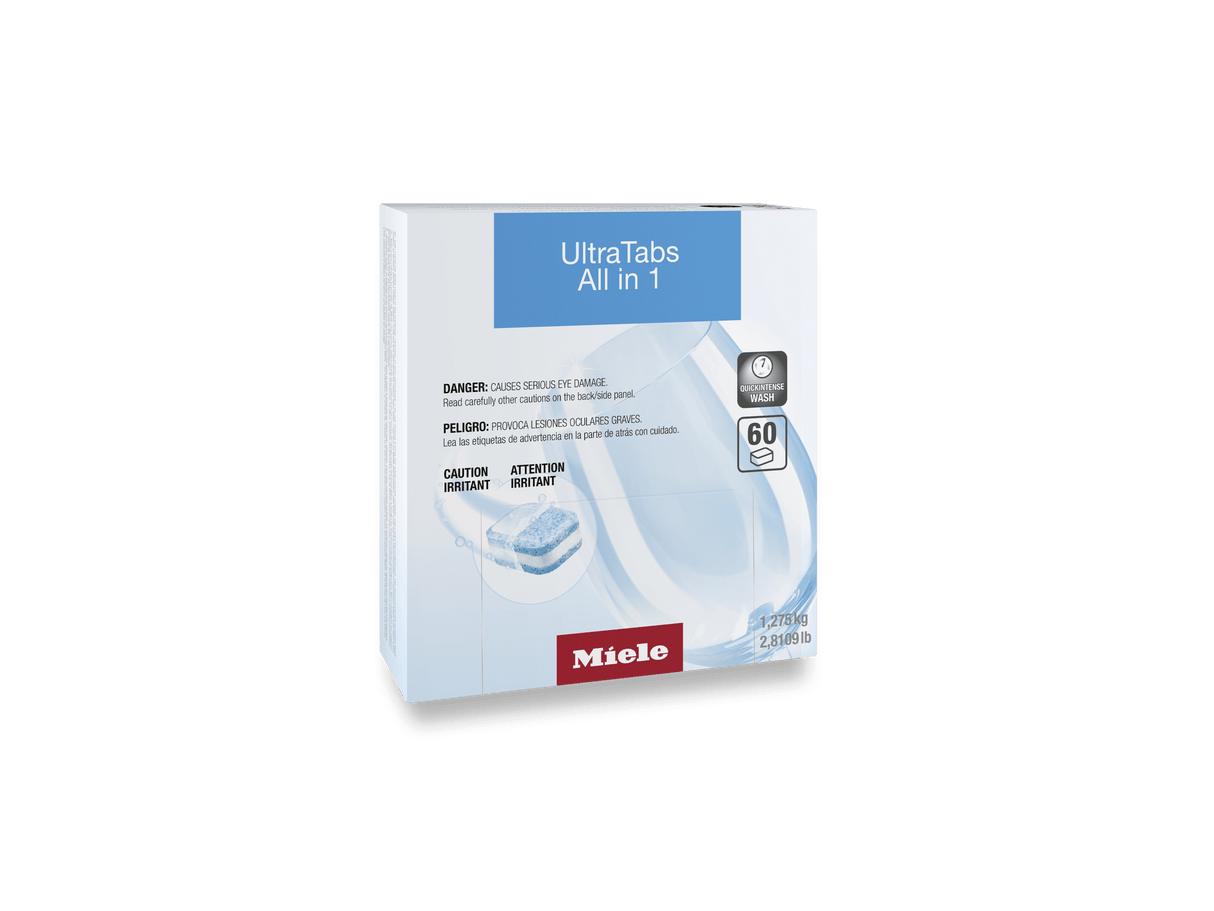 UltraTabs All in 1, 60 tabs - for best cleaning results in Miele dishwashers.