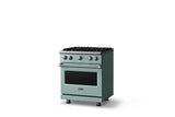 30"W. Sealed Burner Gas Range (Finish: Splash, Trim: Polished Chrome, Fuel: Natural Gas)