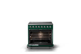 36"W. Induction Range (Finish: Ivy, Trim: Polished Chrome)
