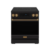 30 Inch Professional Induction Range With Tilt Panel Touch Control In Black and Bronze  Gordon Ramsay Series