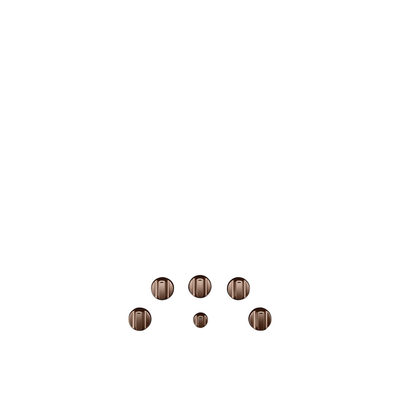 Café™ 5 Electric Cooktop Knobs - Brushed Copper