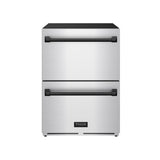 24 Inch Undercounter Built-in / Freestanding Drawer Freezer - Stainless Steel/black  Gordon Ramsay Series