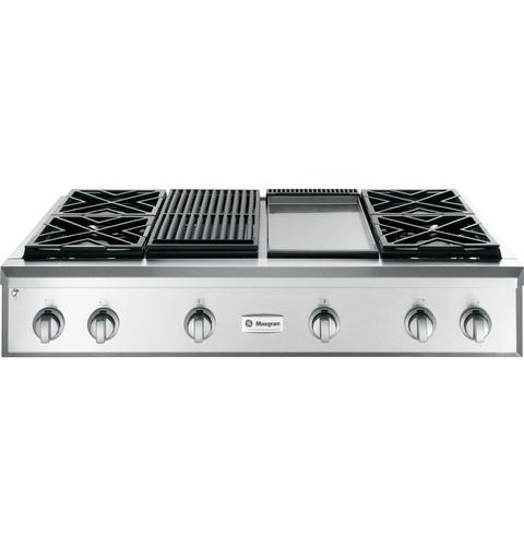 GE Monogram® 48" Professional Gas Rangetop with 4 Burners, Grill, and Griddle (Natural Gas)