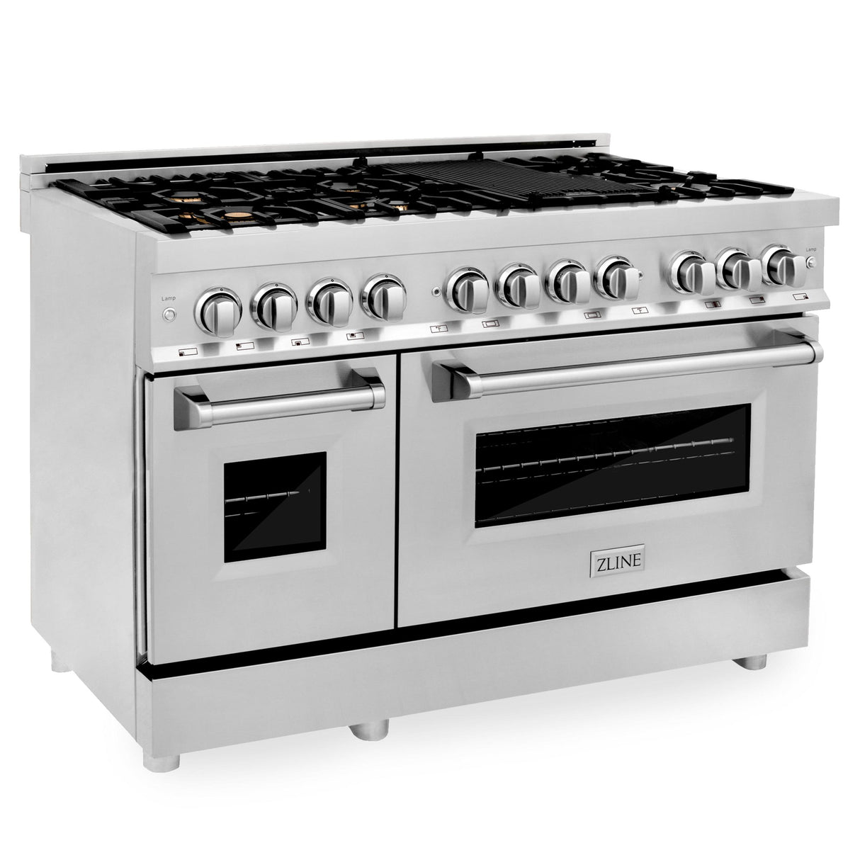 ZLINE 48 in. Dual Fuel Range with Gas Stove and Electric Oven in Stainless Steel (RA48) [Color: DuraSnow Stainless Steel]