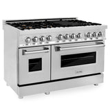 ZLINE 48 in. Dual Fuel Range with Gas Stove and Electric Oven in Stainless Steel (RA48) [Color: DuraSnow Stainless Steel]