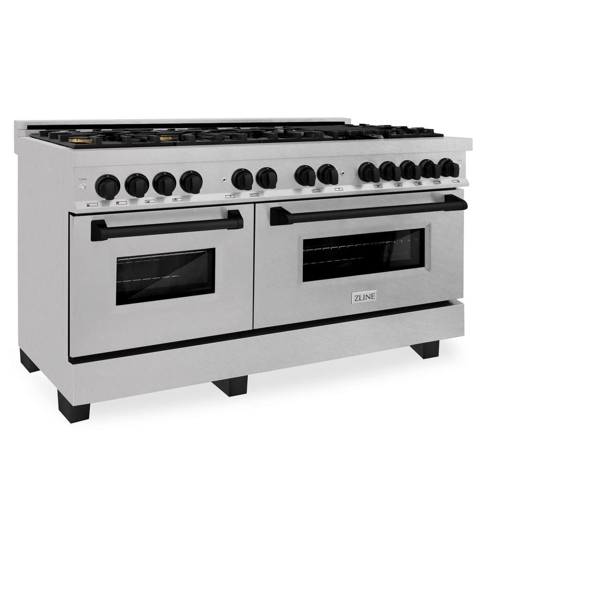 ZLINE Autograph Edition 60 in. 7.4 cu. ft. Dual Fuel Range with Gas Stove and Electric Oven in DuraSnow Stainless Steel with Accents (RASZ-SN-60)