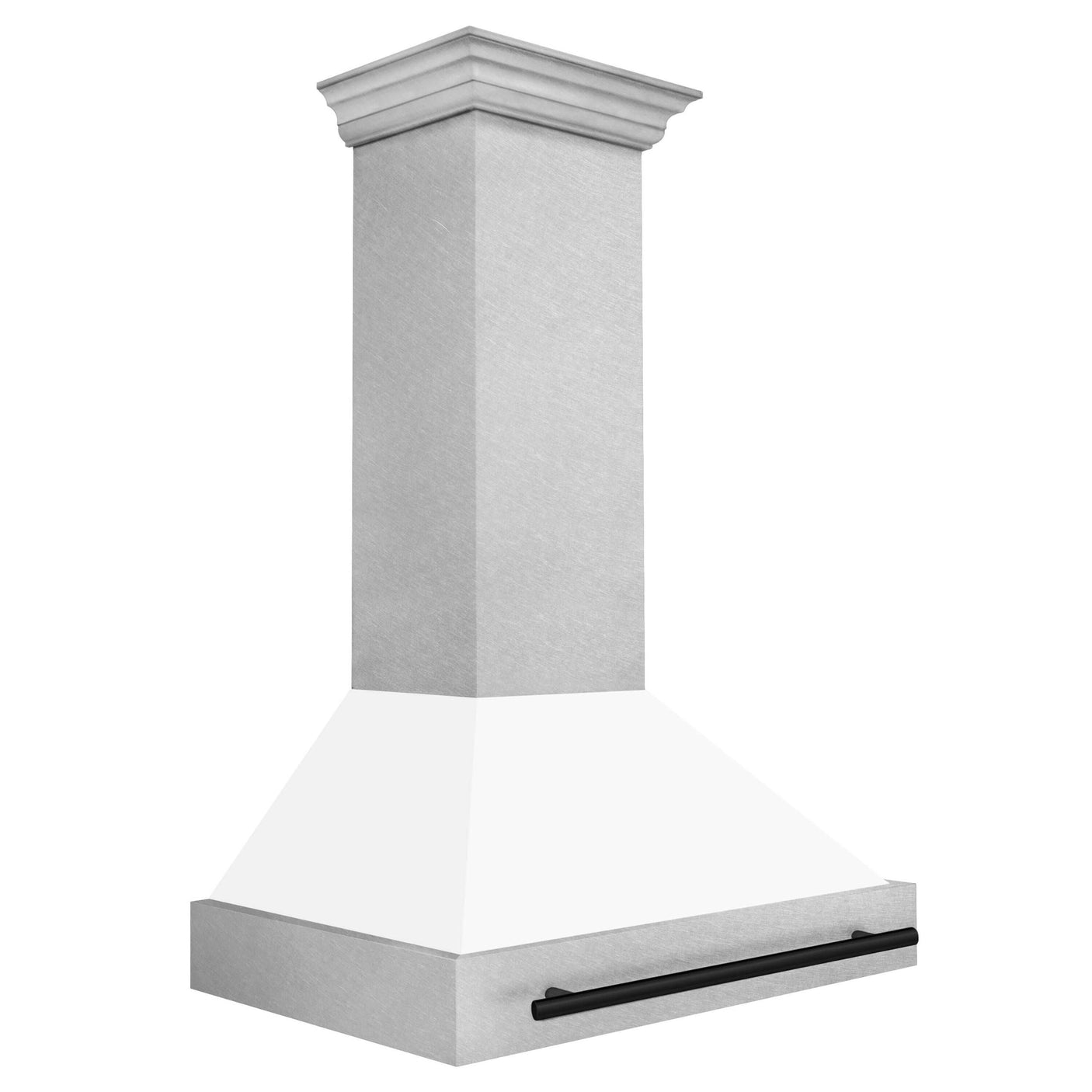 36 in. ZLINE Autograph Edition DuraSnow Stainless Steel Range Hood with White Matte Shell and Accented Handle (8654SNZ-WM36) [Color: Matte Black]