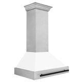 36 in. ZLINE Autograph Edition DuraSnow Stainless Steel Range Hood with White Matte Shell and Accented Handle (8654SNZ-WM36) [Color: Matte Black]