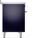 Nostalgie II 48 Inch Electric Freestanding Range in Blue with Chrome Trim