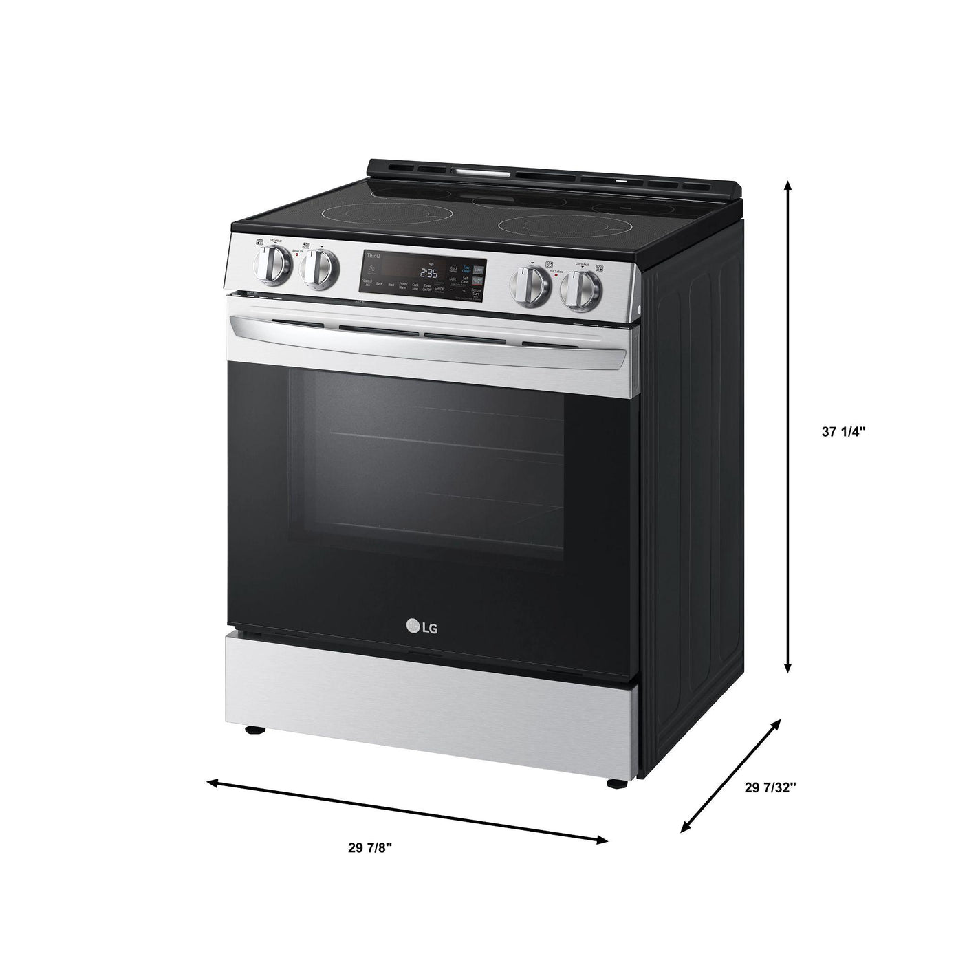6.3 cu ft. Smart Wi-Fi Enabled Electric Slide-in Range with EasyClean®