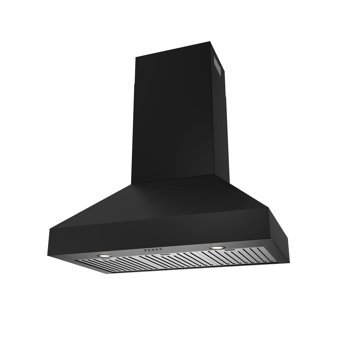 36" Professional Wall Mount Pyramid Range Hood In Black
