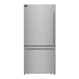 Forno Milano 2-Piece 62-Inch Freestanding Dual Bottom Freezer Refrigerator, Stainless Steel - 34.4 cu.ft, Touch Control, Ice Maker