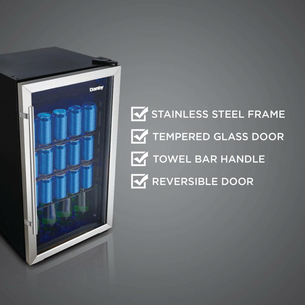 Danby 3.1 cu. ft. Free-Standing Beverage Center in Stainless Steel