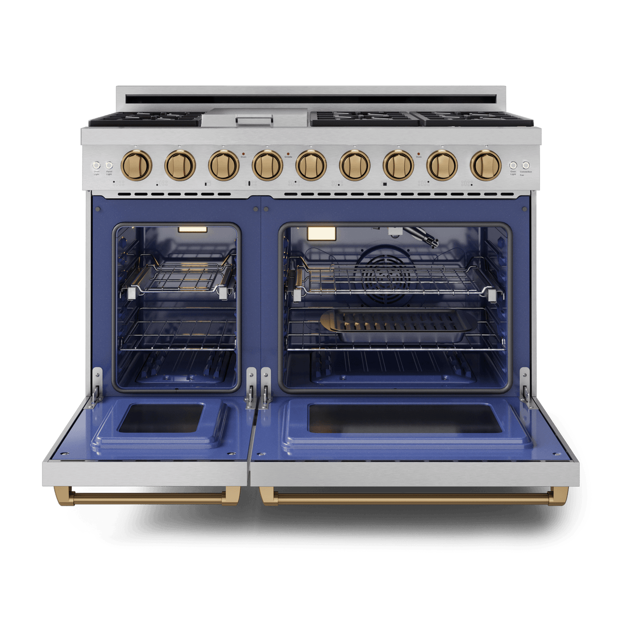48 Inch Professional Lp Range With Pro-style Knobs In Stainless Steel/bronze  Gordon Ramsay Series