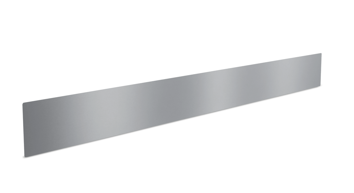 Stainless-steel toe-kick panel - for high-quality paneling of bases on KFMC 3xxx models.