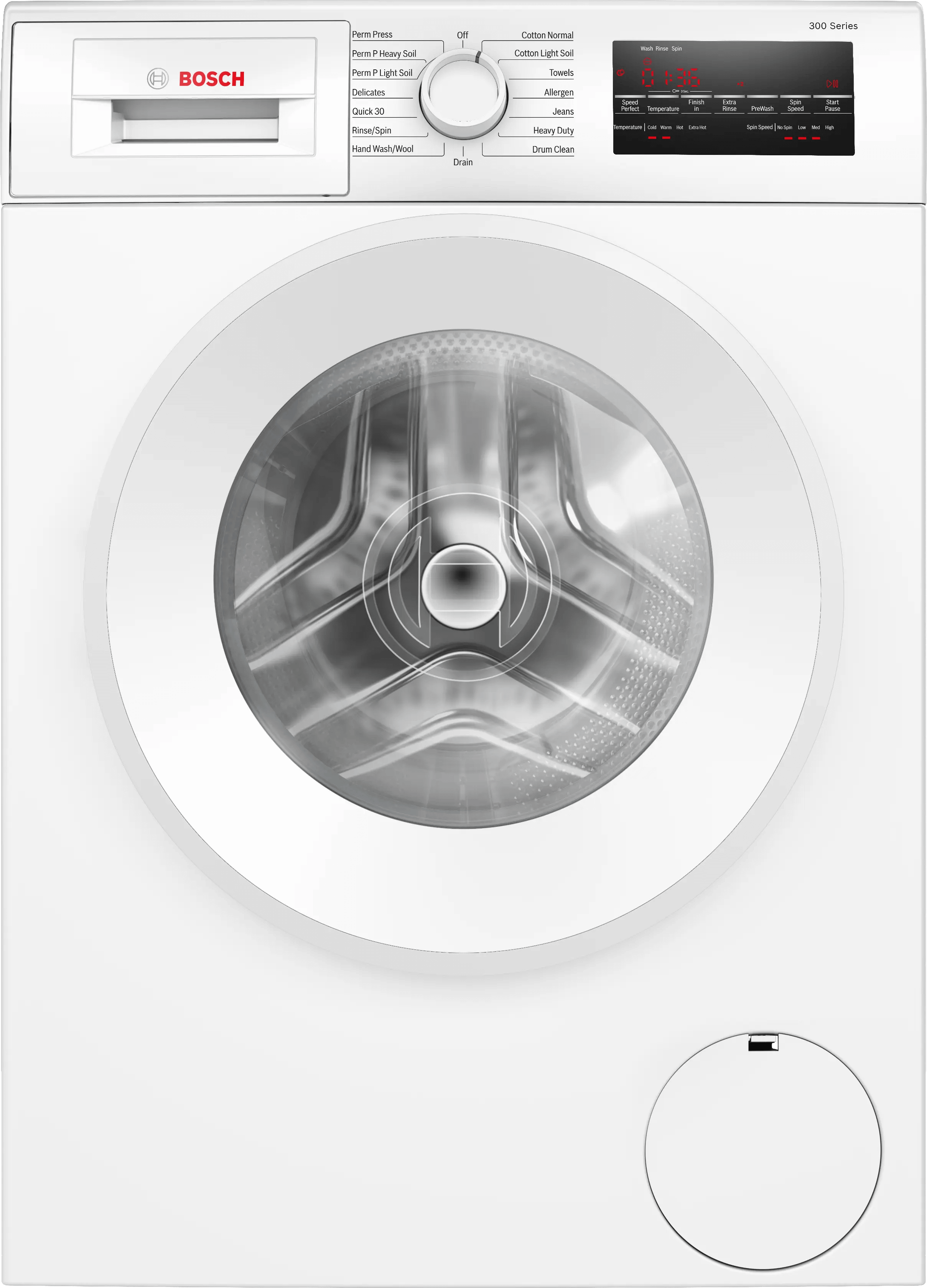 300 Series Compact Washer , White