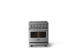 30"W. Electric Range (Finish: Stainless Steel, Trim: Polished Chrome)